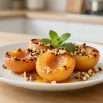 Abricots rôtis préparés à l'airfryer pour une douceur naturelle.