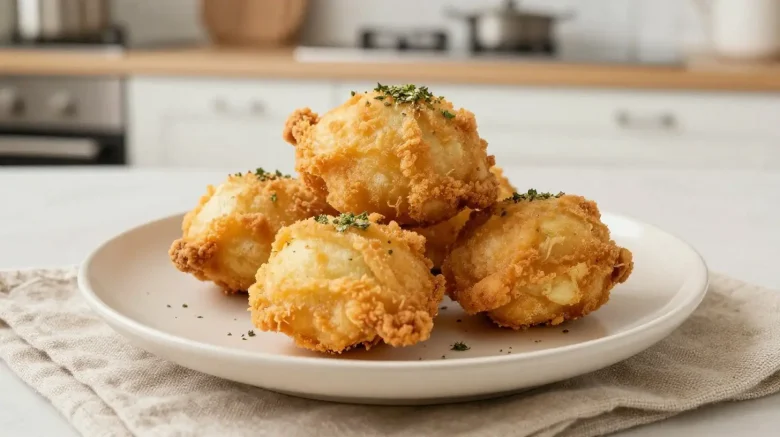 Délicieux beignets d'aubergine cuits à l'airfryer pour une option saine et savoureuse.