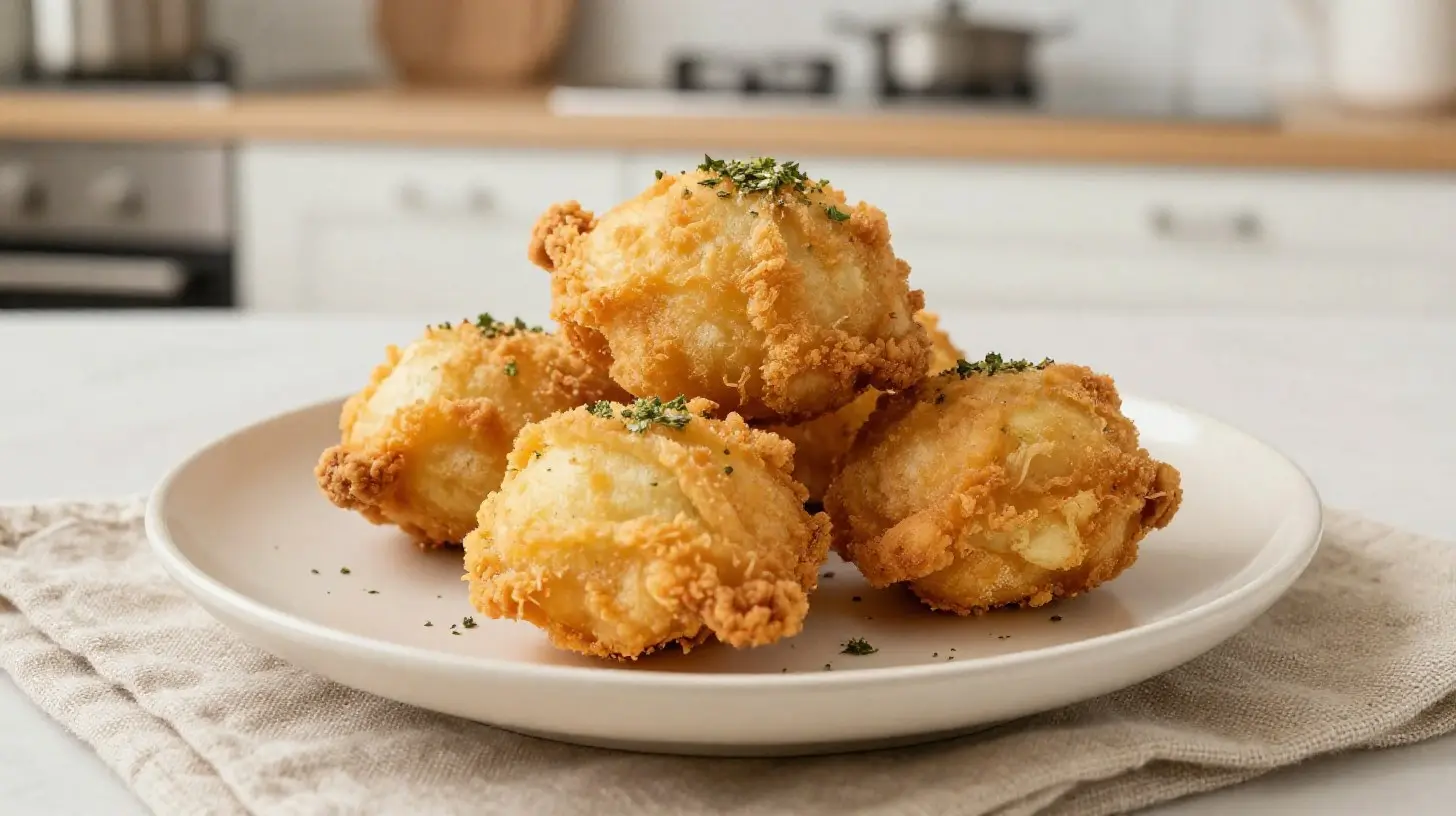 Délicieux beignets d'aubergine cuits à l'airfryer pour une option saine et savoureuse.