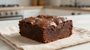 Délicieux brownie à la patate douce cuit dans un airfryer, moelleux et savoureux.