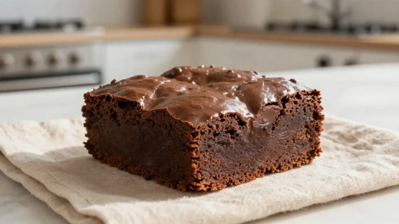 Délicieux brownie à la patate douce cuit dans un airfryer, moelleux et savoureux.