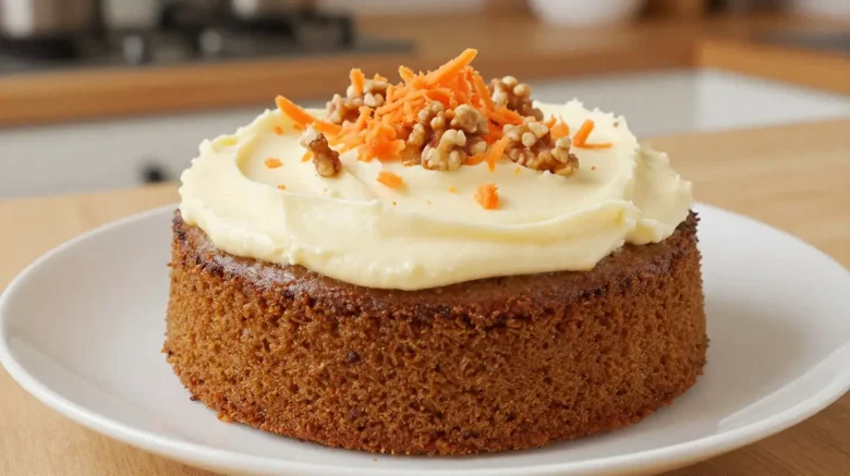 Délicieux carrot cake préparé facilement dans un airfryer, moelleux et savoureux.