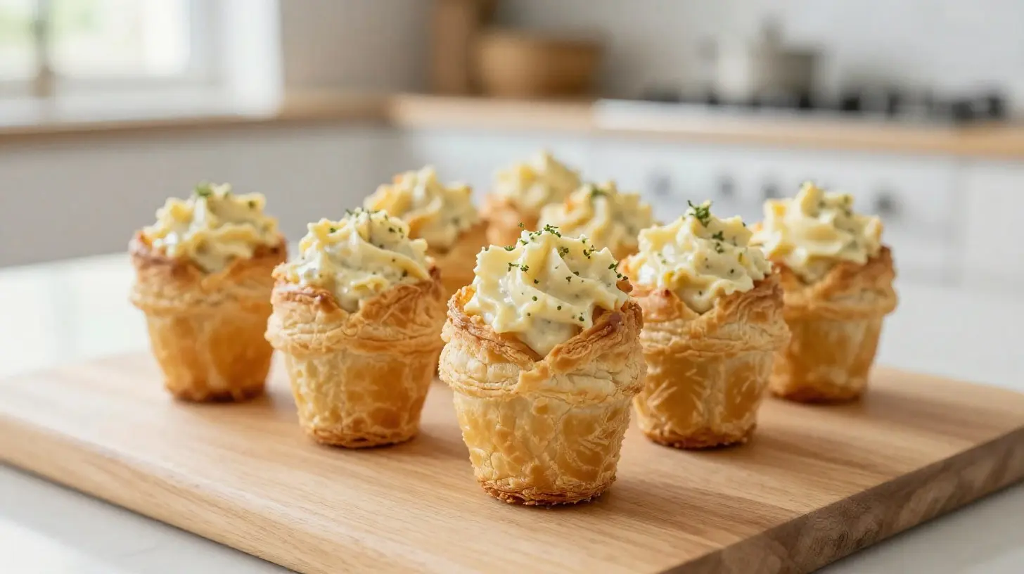 Délicieux cornets feuilletés cuisinés à l'airfryer, croustillants et dorés.