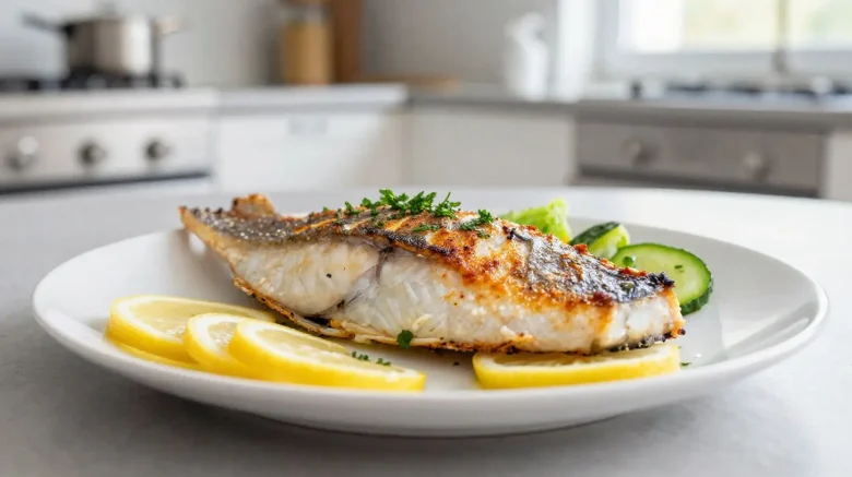 Dorade savoureuse cuite à la perfection dans une airfryer, pour un repas léger et délicieux.