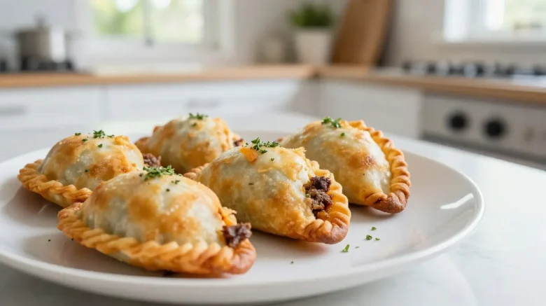 Délicieuses empanadas croustillantes cuites au airfryer, idéales pour un apéritif.