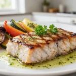 Délicieux espadon grillé au airfryer, juteux et savoureux.