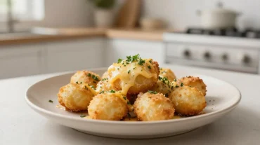 Délicieux gratin de gnocchis croustillants cuits à la perfection dans l'airfryer.