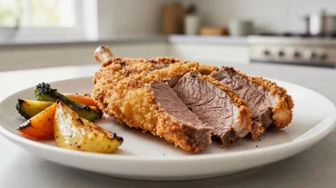 Savoureuse hampe de bœuf cuite à la perfection dans un airfryer.