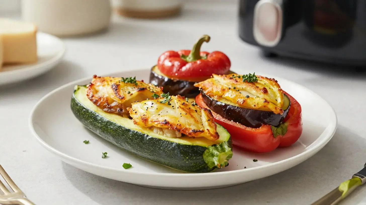 Délicieux petits farcis provençaux cuits à la perfection dans l'airfryer.