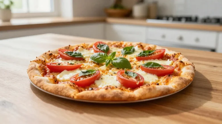 Délicieuse pizza au airfryer croustillante et savoureuse, parfaite pour vos soirées.