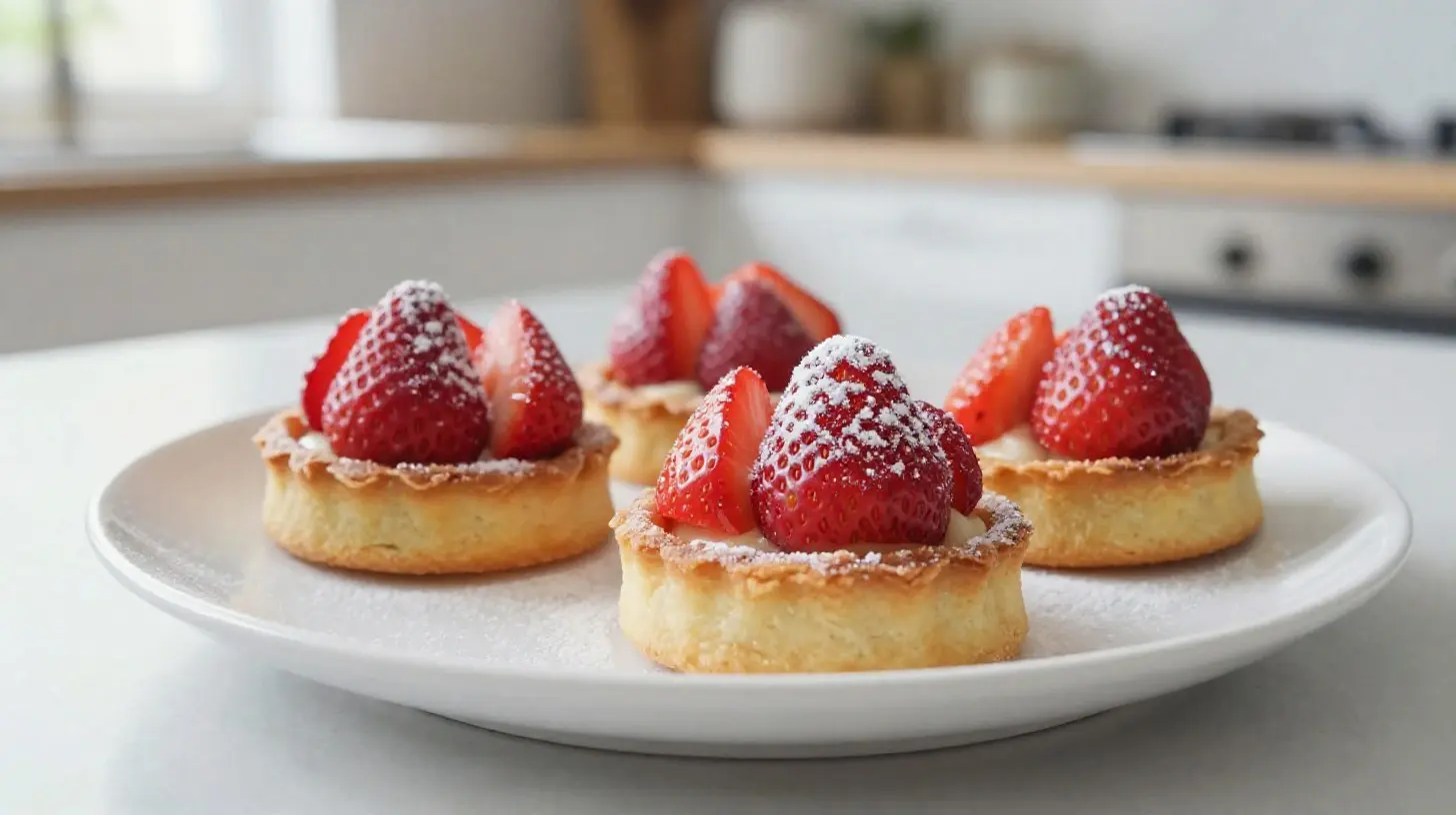 Délicieuses tartines aux fraises préparées dans un airfryer pour un dessert léger et savoureux.