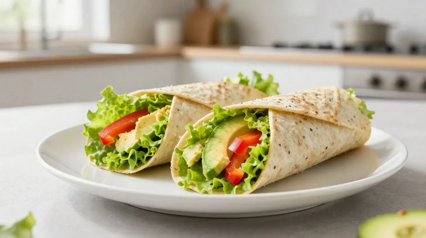 Wraps veggie croustillants cuits à l’airfryer pour un repas sain et savoureux.