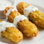 Délicieux pickles croustillants préparés au airfryer pour une collation légère.