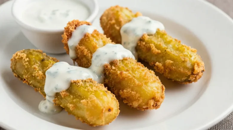 Délicieux pickles croustillants préparés au airfryer pour une collation légère.